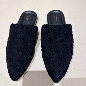 Rag & Bone Lewis Woven Suede Slides, size 37